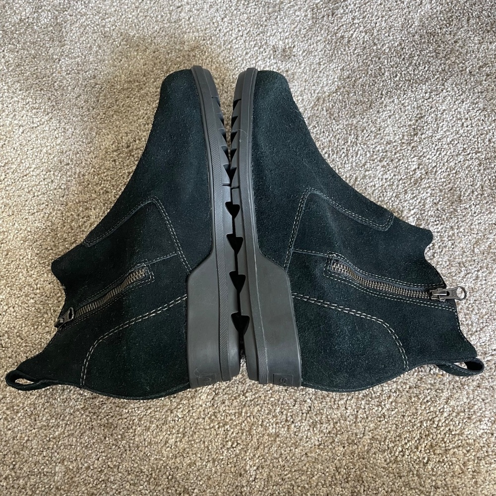 Sorel Women's Evie Zip Wedge Booties in Black Suede Sz 9.5 - Picture 6 of 10